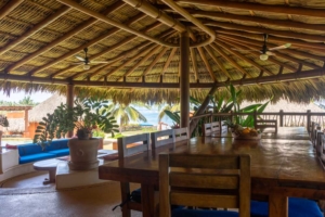 outdoor dining and lounge area Beachfront Property La Chuparosa de Saladita