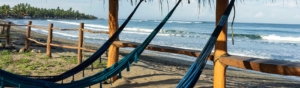 beachfront hammocks La Chuparosa de Saladita surf rentals